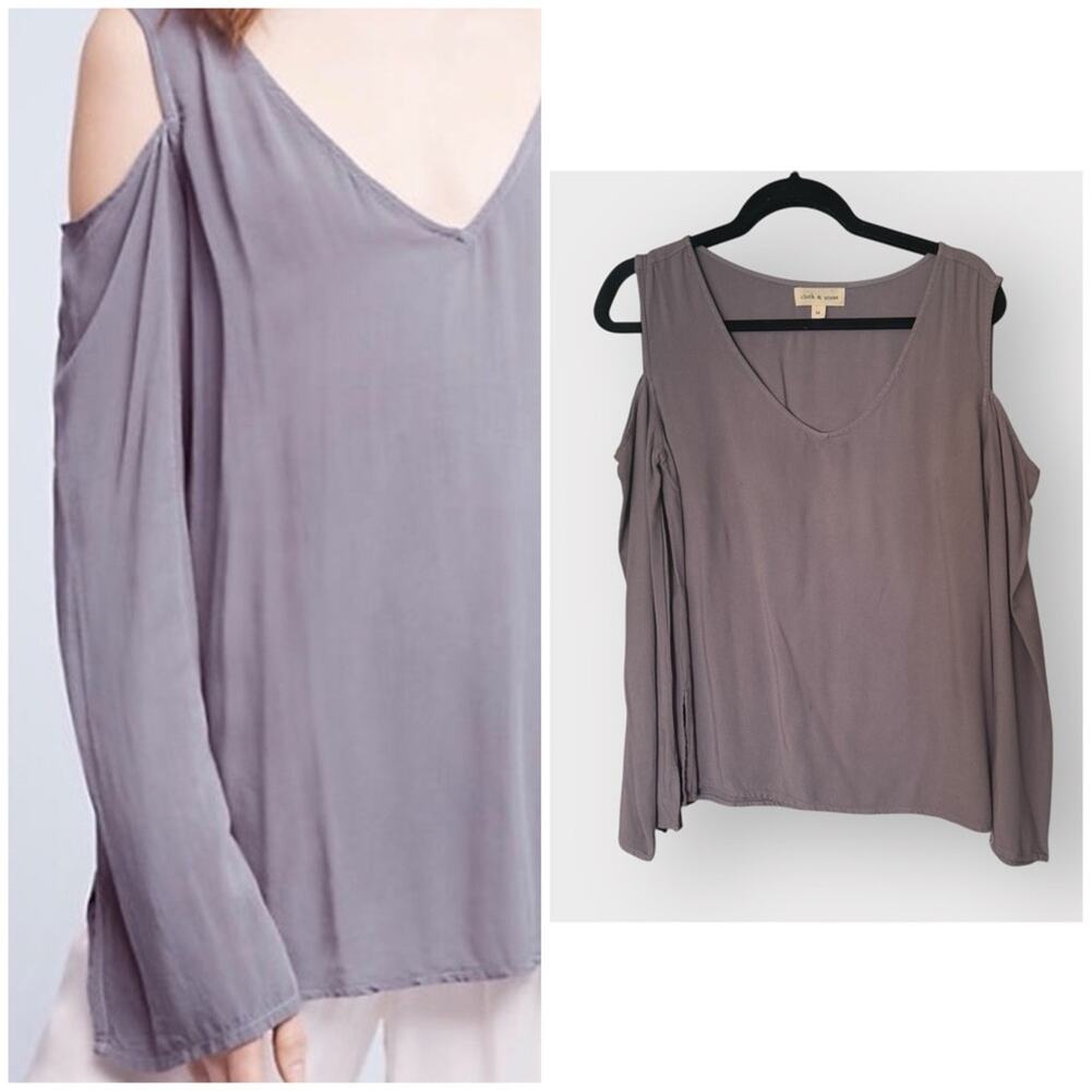 Anthropologie Cloth & Stone cold shoulder blouse